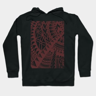 Pacific Island Pattern 2 - Brown Hoodie